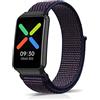 ZoRoll Cinturino per OPPO Watch Free, Nylon Morbido Sport Traspirante Ricambio Bracciale Compatibile con OPPO Watch Free - Blu notte