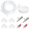 Parastar 10 Pezzi Aeratore Acquario Set con 1 Pietre Porose, 2 Metri Tubo Aereo, 4 Ventose, 2 Valvole di Ritegno, 2 Regolatore Valvola Pompa Aria, Accessori Pompa Aria per Acquario Pompa, Fish Tank