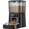 oneisall Mangiatoia automatica per gatti da 3,5L, distributore di cibo per gatti con timer programmabile, 1-6 pasti al giorno, distributore di cibo, con ciotola in acciaio inox