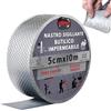 Gripko Nastro Sigillante Impermeabile Butilico 10Mx5cm - Nastro Butilico in Alluminio per Riparazione di Perdite, Grietas, Tetti - Nastro per Tubi, Grondaie, Resistente e Durevole
