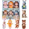 Dubbulon 2Set Bambole Reborn - Bambole Reborn Addormentate | Baby Doll Realistica Con Vestiti | Bambole Piccole Per Ragazze E Ragazzi | Bambole Sleeping Rebirth In Miniatura Che Sembrano Reali