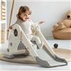 ROBUD Scivolo per bambini con cestino da basket, Slide per interni, bianco