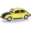 herpa Modellino Volkswagen (VW) Maggiolino 1303 La gialla-nera, miniatura in scala 1:87, da collezione, Made in Germany, modello in plastica