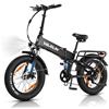 VARUN Bici Elettrica Pieghevole, 20''x4.0''Fat Tire Bicicletta Elettrica, 48V 13Ah Batteria Rimovibile, 60-120KM Range, Adatto per Vari Terreni 7 Velocità E-Bike