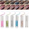 YIBABY Set di 6 Eyeliner Impermeabile, Ombretto Liquido Metallico Brillante, Glitterato, Trucco per gli Occhi con Finitura Glitterata