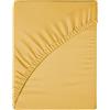 Funky Gadgets Lenzuolo con angoli per letto matrimoniale, colore giallo ocra, profondità 30 cm, 90 g/m², morbida microfibra spazzolata, facile da pulire, lenzuolo inferiore per letto matrimoniale (137