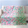 WERNNSAI Coperta che si Illumina al Buio Coperte per Bambini con Sirena Coperta Morbida in Flanella per Bambine, Regali di Compleanno di Natale per Ragazze, 100 x 130 cm