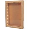 hvfun Scatola portaombrelli rustica in legno naturale non verniciata con luci, vetrina illuminata a LED per tappi per vino, cartoline ed espositori creativi, presentazioni artistiche