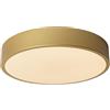 LUCIDE UNAR Plafoniera Diametro 30 cm LED Dim. 1 x 18 W 2700 K 3 StepDim Oro Opaco/Ottone