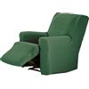 ECOMMERC3 | Fodera per poltrona con gambe insieme relax, elastica, in jacquard, colore verde, regolabile, traspirante, anti-usura, facile da mettere e rimuovere