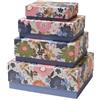 Rössler Papier 13431530004 - Scatola regalo con coperchio Vivian, set di 4 scatole, scatole di cartone rettangolari