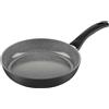 BALLARINI Bari - Padella in alluminio, 24 cm, rivestimento antiaderente in ceramica, per tutti i piani cottura, adatta a induzione, colore: Nero/Grigio