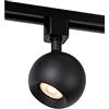 LUCIDE Track FAVORI Trackspot - Sistema ferroviario monofase/Illuminazione a guida di alimentazione - 1 x GU10 - Nero (Estensione)