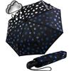 iX-brella Ombrello in fibra di vetro automatico Wetprint - cambia colore in caso di bagnato - Paintdrops, Paintdrops Blue, Taschenschirm Auf-Zu-Automatik, Ombrello tascabile automatico