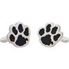 Onyx Art Gemelli a forma di zampa di gatto, in scatola Onyx Art, Argento, Taglia Unica
