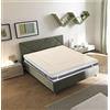 IlGruppone Coprimaterasso Trapuntato Topper Imbottitura in Vera Lana Vergine Merinos Fodera In Raso Cotone Prodotto ItalianoTraspirante Anallergio eTermoregolatore - Matrimoniale 170x190 cm