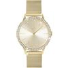 The Spirit Chronometer Company Spirit - Orologio analogico al quarzo da donna, placcato oro, con cinturino in maglia di acciaio inossidabile, Oro, Glam