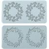 Molyorch 2 Pezzi Silicone Stampo in Pizzo, Silicone Stampi in Goffratura, Stampi per Fondente in Pizzo, Adatto per Torte, Dessert, Stampo per ghirlande natalizie Decorazioni con Zucchero