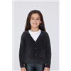 Tezenis Cardigan Scollo A V In Pelo Bambina Nero