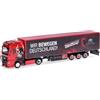 herpa Modellino camion MAN TGX GX bisarca con telone Genthner/Noi muoviamo la Germania (Baden-Württemberg/Oberderdingen), miniatura in scala 1:87, da collezione, Made in Germany, plastica