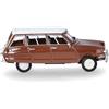 herpa Modellino Citroen AMI 6 Break, Miniatura in scala 1:87, da collezione, Made in Germany, modello in plastica, colore: marrone/tetto bianco