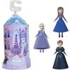 Mattel Disney Frozen - Castello di Ghiaccio, mini playset ispirato al film con bambola personaggio e sorpresa rotante incluse, giocattolo per bambini, 3+ anni, JCR90