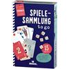 moses- Spielesammlung to Go, 15 Spieleklassiker für unterwegs Gioco di Carte Senza Tempo Dadi nel Set, Classici Giochi di società a Partire dagli 8 Anni, Colore Blu, ca. 10 cm x, 3 cm x 3 cm, 090173