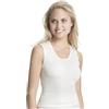 Sangora Schurwolle/Modal Canottiera, Bianco, S Donna