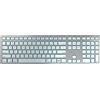 CHERRY KW 9100 SLIM FOR MAC, Tastiera Mac Senza Fili, Layout per gli USA (QWERTY), Connessione Bluetooth o Wireless 2,4 GHz, Tasti Piatti, Ricaricabile, Bianco-Argento