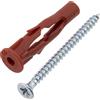 AERZETIX - C65058 - Set di 25 tasselli 6x35mm per cartongesso/cemento cellulare + 25 viti Ø3.5x45mm con testa fresata - in nylon/metallo - calcestruzzo mattone costruzione fissaggio materiali cavi
