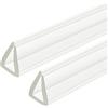 QUARKZMAN 2 Pezzi Profilo di Protezione a U, Lunghezza 8.2 Piedi, Guarnizione in Gomma per Bordi da 6-7mm, (19/32 L x 25/64 A) Trasparente