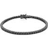 Comete Bracciale Da Uomo Di Comete Della Collezione Tennis. Bracciale In Argento 925% Brunito. Zirconi Neri. Misura Del Gioiello: 20 Cm. Dimensione Pietre: 3Mm. La Referenza È Ubr 992 M20