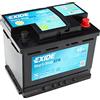 EXIDE BATTERIA AVVIAMENTO EXIDE EL600 EFB 242x175x190 EFB 60Ah 640EN START AND STOP - GARANZIA 2 ANNI