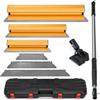 MOPEI Kit Spatole Professionali per Lisciatura | Spatola per Stucco 30cm, 50cm e 80cm | lama in acciaio inox e alloggiamento in alluminio | compresa la lama di ricambio e l'asta di prolunga