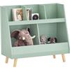 SoBuy Libreria montessoriana per bambini Scaffale portagiochi Portariviste L86*P36*A78 cm KMB19-GR