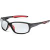 NSGJUYT Sport Cambia Colore Lenti fotocromatiche vetri polarizzati della Bicicletta MTB Equitazione Pesca Ciclismo Occhiali da Sole Attrezzature for Esterni (Color : Black Frame Red Leg)