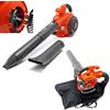 Wiltec Aspirafoglie, Soffiatore foglie & tritafoglie 3in1 a benzina 1 CV 26 ccm Sacco di raccolta da 50 l