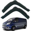 AirFlux Set di 2 deflettori d'aria compatibili con FORD TRANSIT CUSTOM Adatto per FORD TOURNEO CUSTOM 2012 2013 2014 2015 2016 2017 2018 2019 2020 2021 2022 2023.