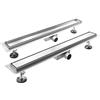 LANERI Canalina Di Scarico Per Piatto Doccia A Pavimento Acciaio Inox (60x7 cm, Linea/Piastrellabile)