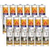 SIKA - Sigillante in silicone da costruzione - SikaSeal-110 Falegnameria e vetratura, nero - Guarnizioni per carpenteria e vetri - Esterno/interno - Cartone da 12 cartucce da 300 ml