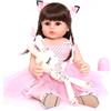 SYP 22 Pollici Bambole Reborn Femmina Realistico Bambole Reborn Tutta in Silicone Che Sembrano Vere Giocattolo Per Fatto a Mano Ragazzi e Ragazze Regali di Natale Reborn Regalo（Bambole Reborn 55 cm）
