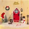 Yoaeyok 20 Pezzi Porta Elfo Natale, Porta degli Elfi di Natale in Miniatura, Decorazioni Ornamento di Natale con Stivali Lanterna Albero di Natale Ghirlanda Scopa Scala Tappeto Elfo Natale Porta Magica