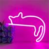 UExnkj-Y Cartello a LED per gatti, rosa gatto al neon, per decorazione da parete, USB o batteria al neon, per ragazzi e ragazze, camera da letto, comodino, soggiorno, decorazione da parete