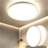 OTREN Plafoniera LED Soffitto, Lampada da Soffitto 3000K, Lampadario Bagno Rotonda per per Camera da Letto, Bagno, Cucina, Soggiorno, Ufficio, Balcone, Ø23CM (Pack of 2)