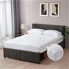 Z-HOM Lenzuola coprimaterasso, impermeabile e traspirante, in microfibra, 100% poliestere/tessuto spazzolato, lavabile sulla pelle, altezza del materasso fino a 30 cm (bianco, 160 x 200 x 30 cm)