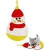 Hileyu Graffiatoio da Parete per Gatti,Tappetino Tiragraffi per Gatti Tappetino in Sisal per Gatti Tappetino Tappetino Tiragraffi per Gatti con Calza di Natale a Forma di Pupazzo di Neve (Pupazzo di Neve)