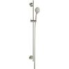 Herzbach LIVING SPA iX set doccia con asta saliscendi, 3 tipi di getto, 17.922800.1.09, LIVING SPA iX acciaio inox spazzolato [Rubinetteria Bagno > Set Doccia]