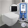 Villeroy & Boch Collaro SET completo WC sospeso con elemento incasso neeos,, 4626HS01+16601BM#SET, Collaro bianco [WC > WC con Elementi Incasso]
