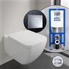 Villeroy & Boch Collaro SET completo WC sospeso con elemento incasso neeos,, 4626HS01+16601CR#SET, Collaro bianco [WC > WC con Elementi Incasso]