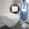 Villeroy & Boch Collaro SET completo WC sospeso con elemento incasso neeos,, 4626HS01+16601WH#SET, Collaro bianco [WC > WC con Elementi Incasso]